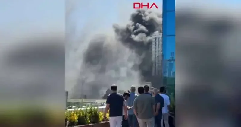 Maltepe de inşaatta yangın çıktı