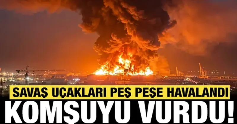 Savaş uçakları Türkiye nin komşusunu vurmak için havalandı: Patlama sesleri...