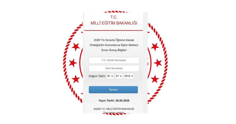 LGS SONUÇLARI İÇİN TIKLAYIN (.tr 2026 LGS sonucuna nasıl / nereden bakılır? TC Kimlik No ve Okul No ile sorgula