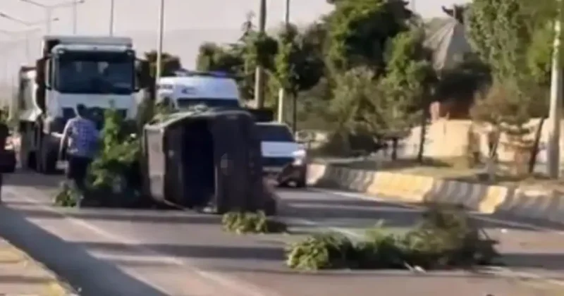 Muş ta İl Özel İdaresi ne ait araç takla attı: 1 yaralı