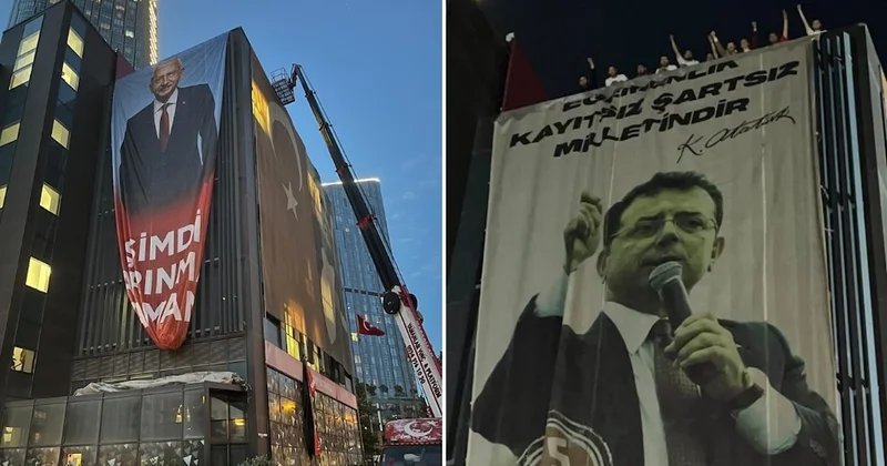 Butlan yönetiminin indirdiği İmamoğlu posterini gençler yeniden astı Sözcü Gazetesi