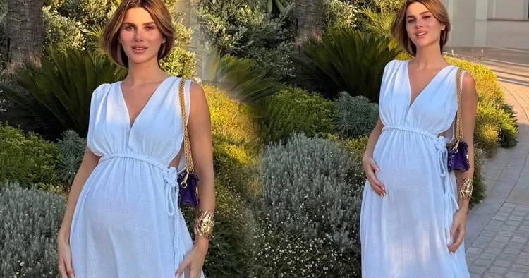 Nazlı Sabancı dan hamile pozu