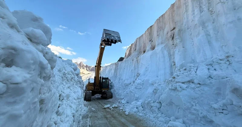 Cilo Dağı nda temmuzda kar mücadelesi