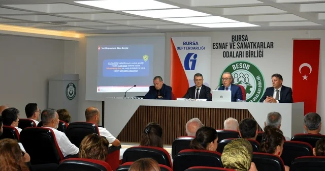 Bursa da esnaflar vergi borçlarında düşük faizli ödeme ve taksitle ilgili bilgilendirildi Yıllık faiz yüzde 39 dan yüzde 29 a düşürüldü, 72 ay vade imkanı getirildi Bursa Haberleri Habertürk Yerel Haberler