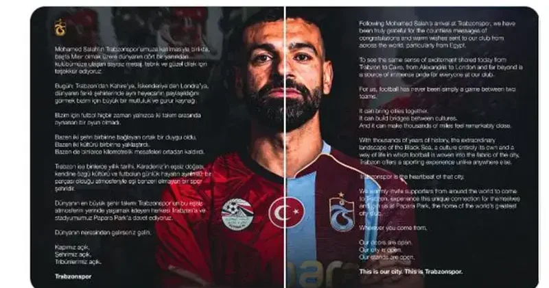 Trabzonspor’dan dünyaya Salah daveti: Kapımız, şehrimiz, tribünlerimiz açık