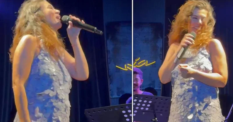 Gökçe Bahadır dan hamilelik sonrası ilk sahne: Bodrum konserinde karnı dikkat çekti Sözcü Gazetesi