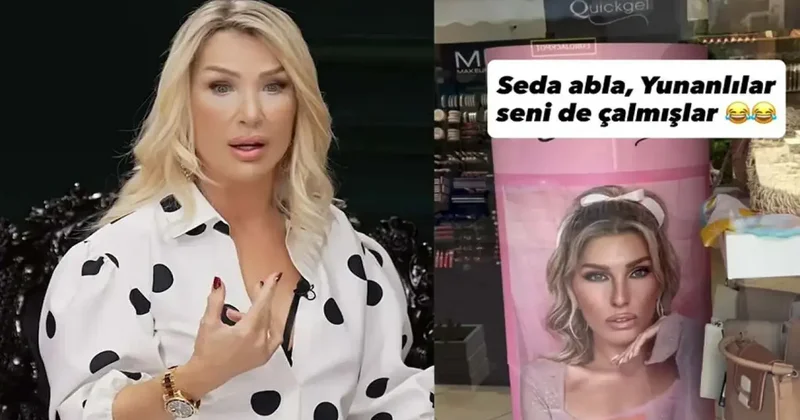 Yunanistan da Seda Sayan afişi şaşkınlığı! Benzerliğiyle gündem oldu