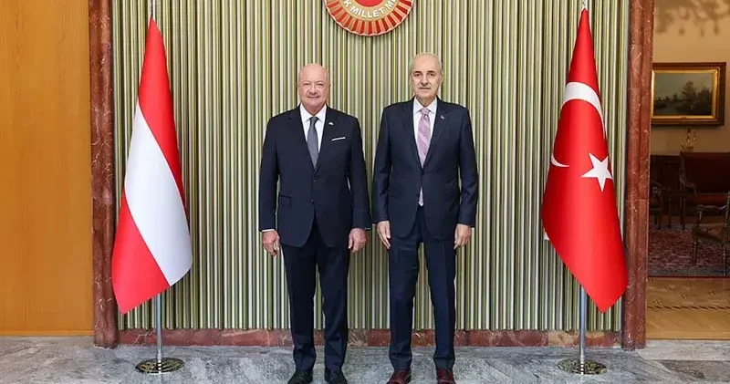 TBMM Başkanı Kurtulmuş, Avusturya Federal Şansölyesi Stocker ile bir araya geldi