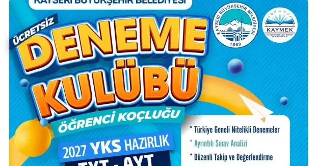 Kayseri haberleri Kayseri Büyükşehir den ücretsiz YKS ve LGS kursu fırsatı 10 Ağustos 2026