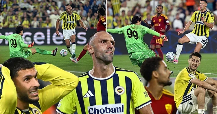 Fenerbahçe, Roma yı elinden kaçırdı, Kadıköy de ahlar vahlar! Kaçan pozisyonlar damga vurdu