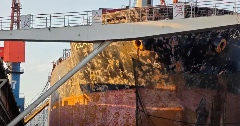 Çin de tersanedeki kargo gemisinde yangın: 20 ölü, 5 yaralı
