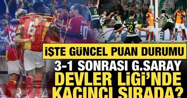 Şampiyonlar Ligi nde güncel puan durumu sıralaması! Galatasaray kaçıncı?