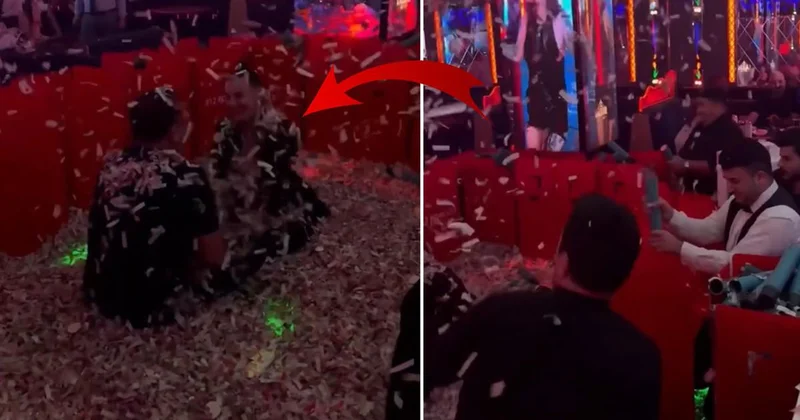 Sevgilisiyle pavyona gitti! Yaptığı hareket geceye damga vurdu