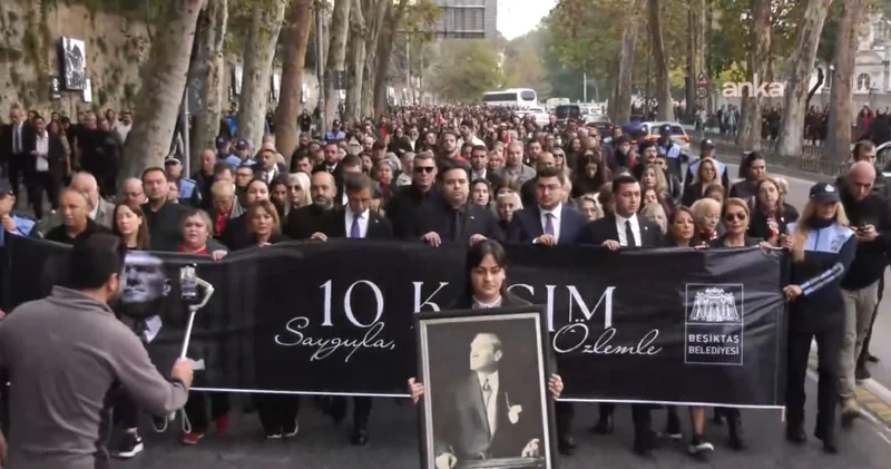 Dolmabahçe ye saygı yürüyüşü! Ata sonsuzluğa uğurlanışının 87. yılında anılıyor