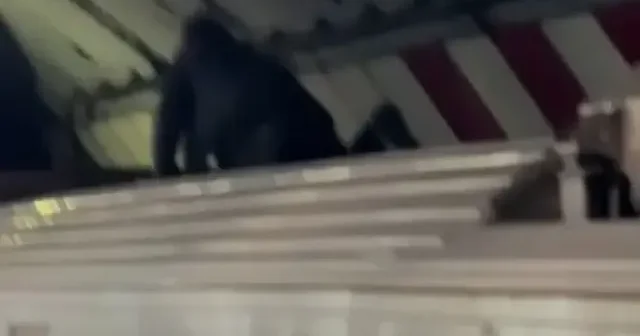 İstanbul’da akılalmaz olay: Durakta bekleyen metronun üzerine çıktı VİDEO İZLE