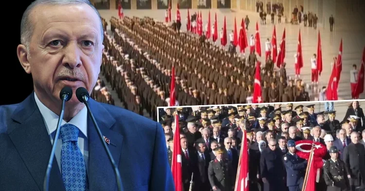 Mustafa Kemal Atatürk ü saygıyla anıyoruz... Cumhurbaşkanı Erdoğan ve devlet erkanı Anıtkabir de