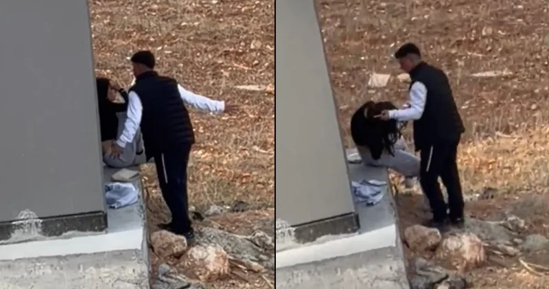 Tartıştığı kadını kafasına vurarak boş arazide darbetti!