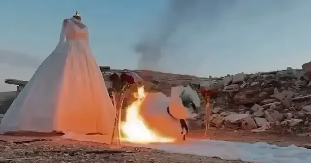 Yanan gelinlik yarım kalan hayatların sesi oldu VİDEO İZLE