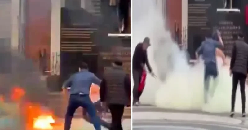 Zonguldak ta psikolojik sorunları olduğu iddia edilen şahıs kaymakamlık önünde kendini yaktı