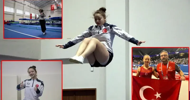 Trambolin cimnastikte bir Türk ilk kez dünya ikincisi oldu; hedefi olimpiyat