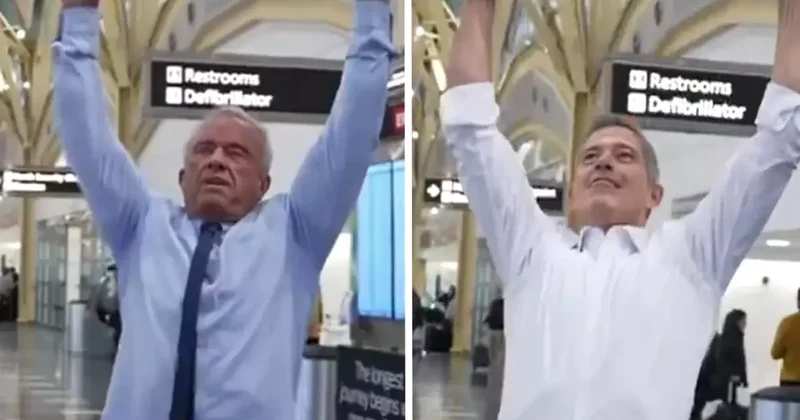 ABD li bakanlar havalimanında barfiks yarışına girdi