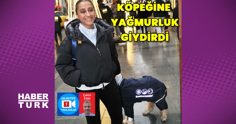 Ecem Erkek, köpeğine yağmurluk giydirdi Magazin haberleri