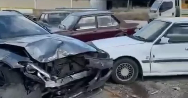 Temizlenmesi için bırakılan lüks otomobili izinsiz alıp 3 araca çarptı: 1 yaralı