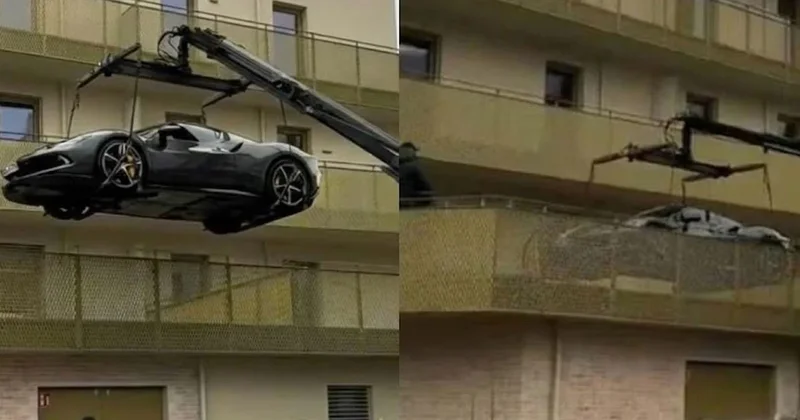 Yer bulamayınca 15 milyonluk Ferrari sini balkona park etti Sözcü Gazetesi