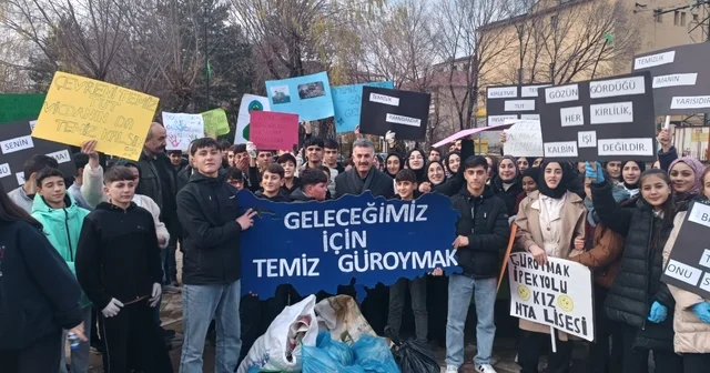 Güroymak ta temiz çevre için farkındalık yürüyüşü yapıldı Bitlis Haberleri