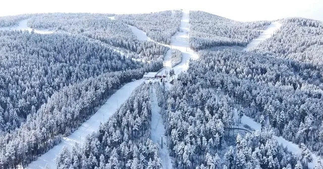 Beyaza bürünen Sarıkamış havadan görüntülendi Kars Haberleri