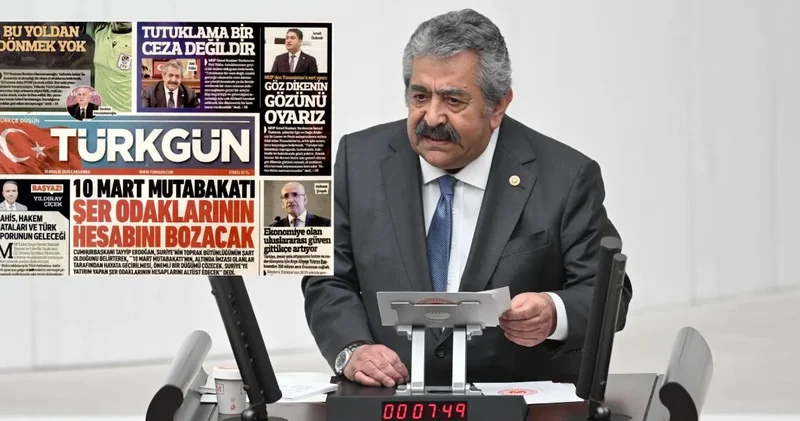 MHP li Türkgün gazetesi Feti Yıldız ın gündem olan tutuklama çıkışını manşete çekti