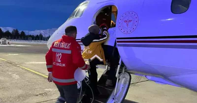 Kalp yetmezliği hastası 5 aylık bebek, ambulans uçakla sevk edildi
