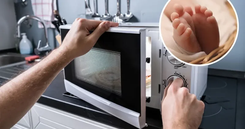 Dört haftalık bebeğini mikrodalgada öldürdü