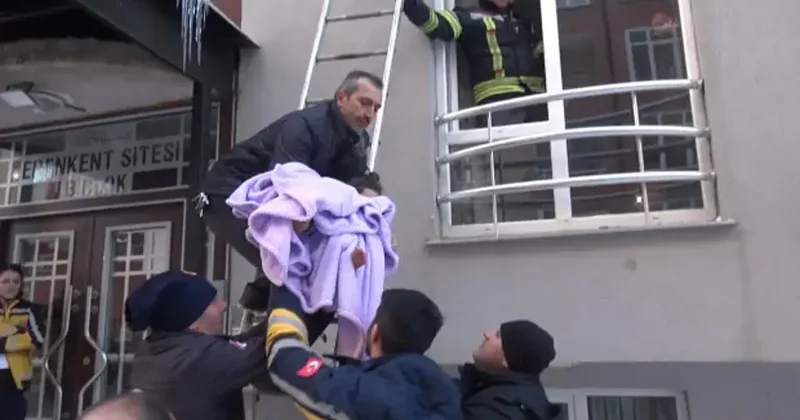 Erzurum da şoke eden olay! Bebek sesi ekipleri alarma geçirdi, evde tek başına bulundu