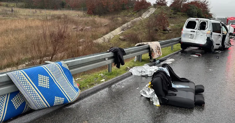 Yer: Balıkesir! Şiddetli yağış trafik kazasını da beraberinde getirdi