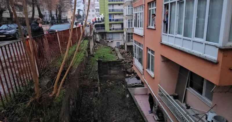 Edirne de sağanak; istinat duvarı yıkıldı