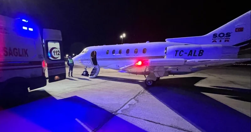 Ambulans uçak kalp hastası bebek için havalandı