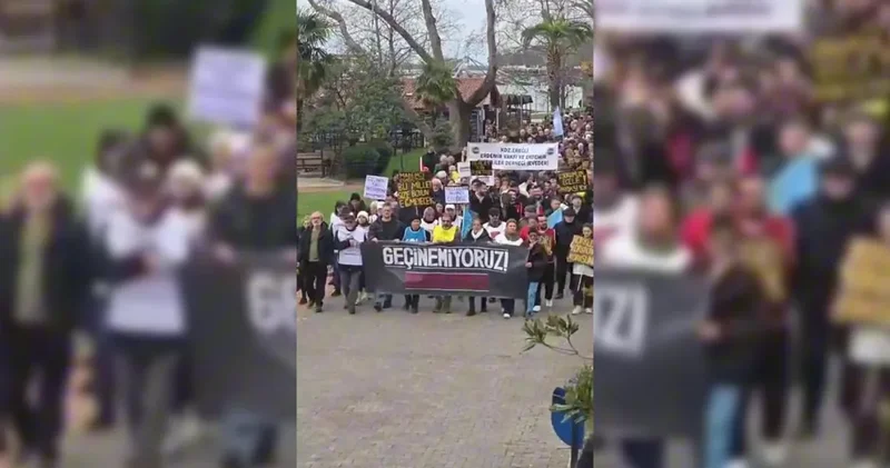 Geçinemiyoruz demek için yürüdüler