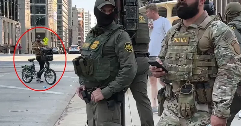 Trump ın polisleri kendilerine laf atan bir kişiyi kovaladı ancak yakalayamadı