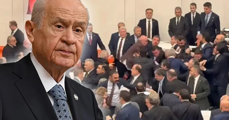 MHP lideri Devlet Bahçeli den TBMM deki kavgayla ilgili açıklama: Kürsü işgline varan faşizan tutum haklı görülemez