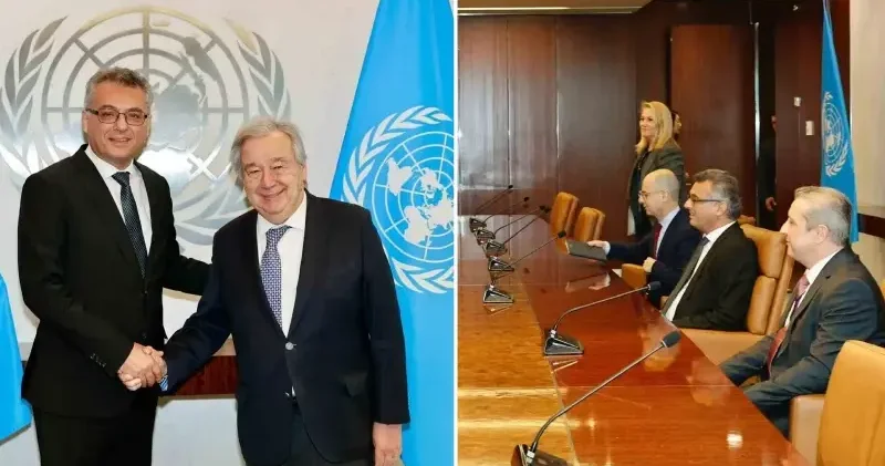 KKTC Cumhurbaşkanı Erhürman BM Genel Sekreteri Guterres ile bir araya geldi Avrupa Haberleri