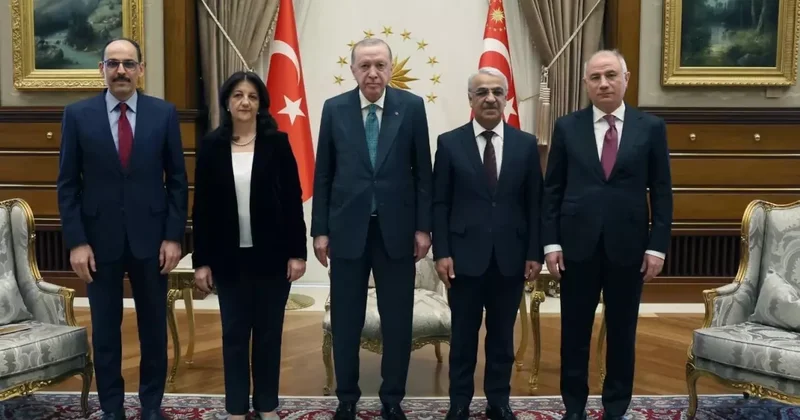 Cumhurbaşkanı Erdoğan DEM heyeti görüşmesinden ilk fotoğraf