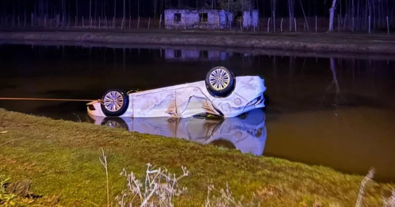 Samsun da otomobil sulama kanalına devrildi 1 ölü, 1 yaralı