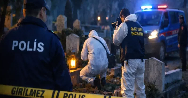 Mezarlıkta iple boğularak öldürülmüş kadın cesedi bulundu