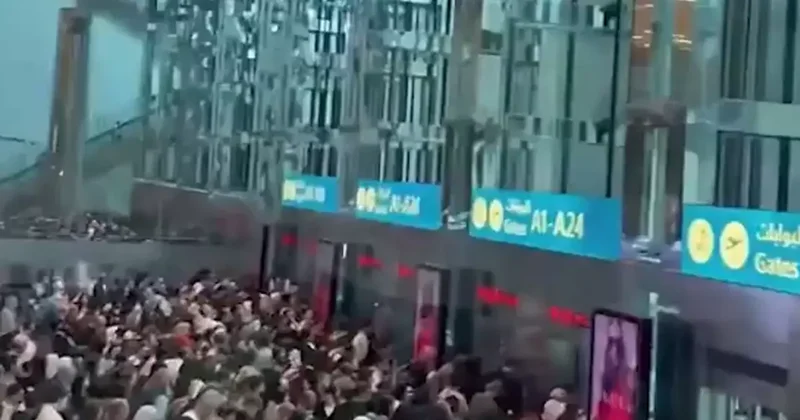 Dubai den kaçış! Uçuşlar başladı, havalimanı doldu taştı
