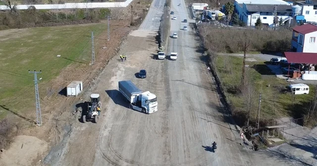 Çarşamba Ayvacık karayolunda çalışmalar sürüyor Samsun Haberleri