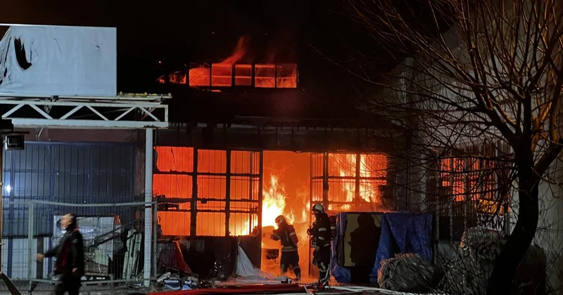 Kayseri’de mobilya atölyesinde yangın
