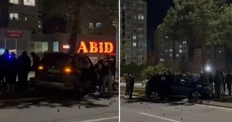 Otomobil refüjdeki ağaca çarptı: 1 yaralı Kayseri Haberleri