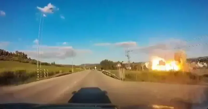 İsrail e ait uydu iletişim merkezine yönelik füze saldırısının görüntüleri ortaya çıktı