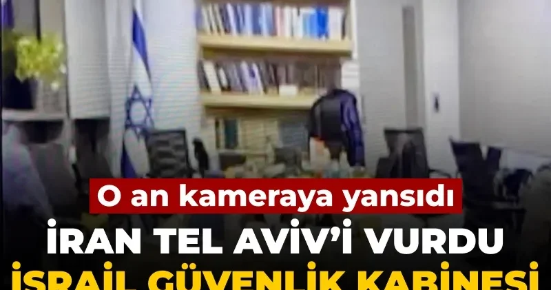 İran saldırdı İsrail güvenlik kabinesi sığınaklara kaçtı: O an kameraya yansıdı